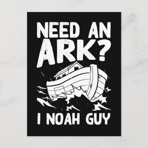 Religious Pun Christian Noah Ark Postcard