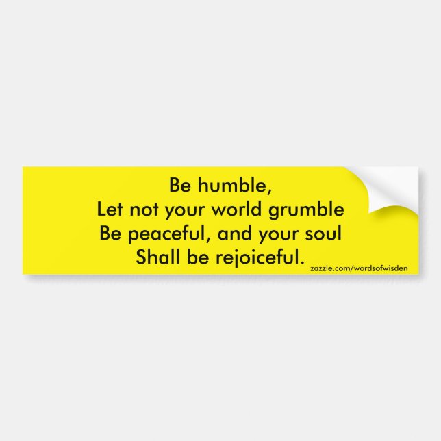 Religious quote bumper sticker (Front)