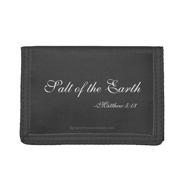 Religious Quotes Black Tri-Fold Tri-fold Wallet (Front)