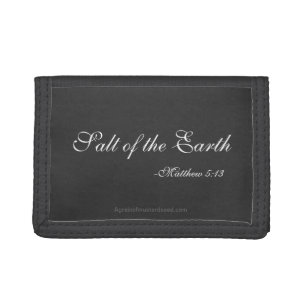 Religious Quotes Black Tri-Fold Wallet