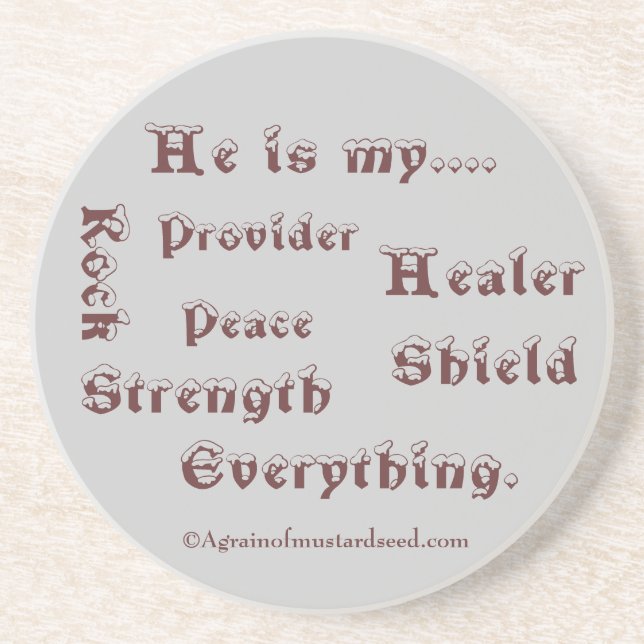 Religious Quotes Inspirational Drink Coaster (Front)