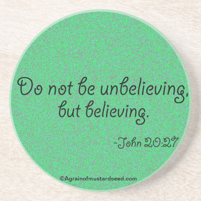 Religious Quotes Sandstone Coaster (Front)