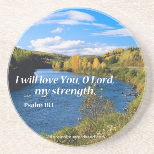 Religious Quotes Sandstone Coaster (Front)