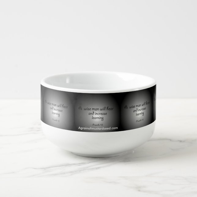 Religious Quotes Soup Mug (Front)