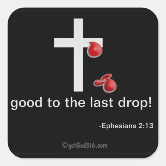 Religious Quotes Square Sticker (Front)