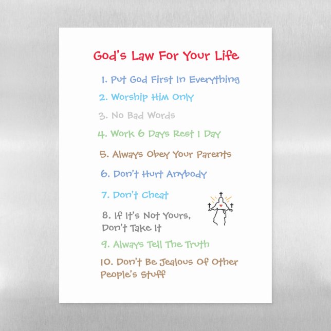 Religious Refrigerator Magnetic Dry Erase Sheet (Vertical)