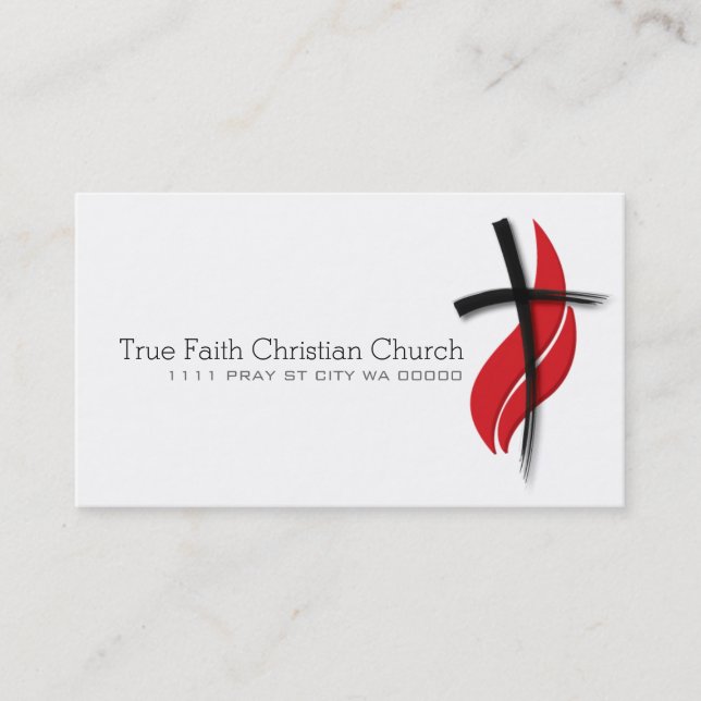 Religious Religion Christian Pastor Christianity Business Card (Front)