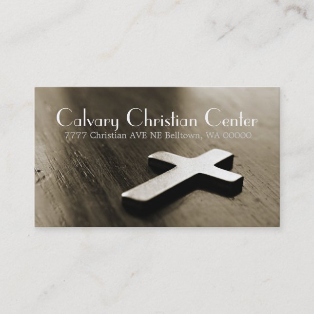 Religious Religion Christian Pastor Christianity Business Card (Front)