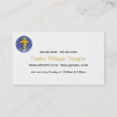 Religious Religion Christian Pastor Christianity Business Card (Back)