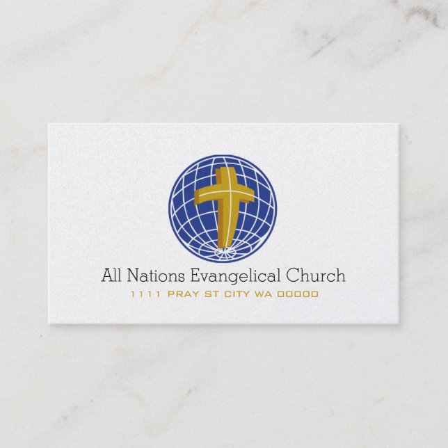 Religious Religion Christian Pastor Christianity Business Card (Front)
