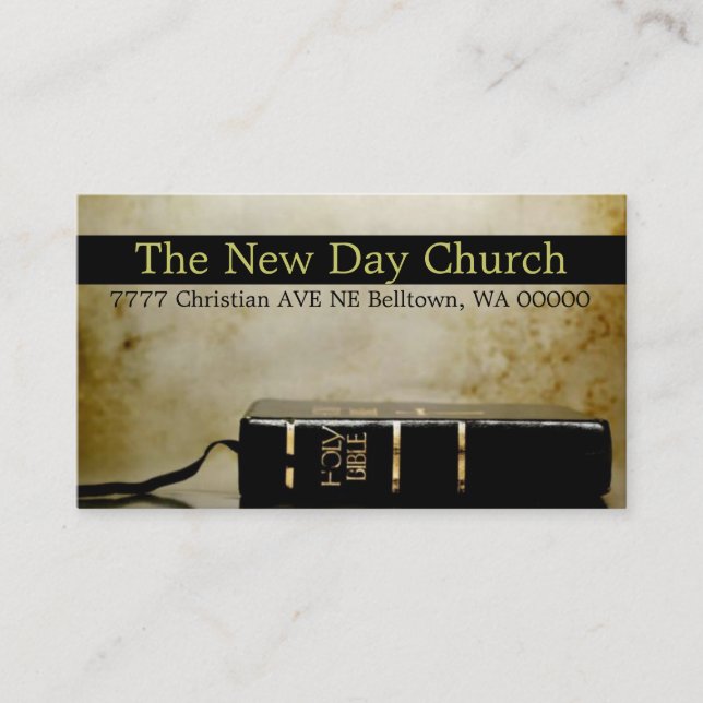 Religious Religion Christian Pastor Christianity Business Card (Front)