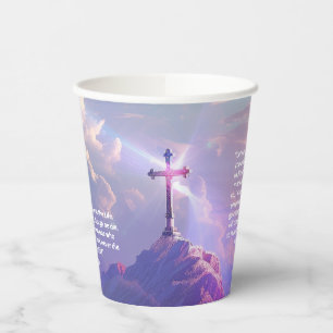 Religious Resurrection Day Cross Easter Party  Paper Cups