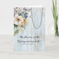 Religious Rosary Floral Bouquet Prayer