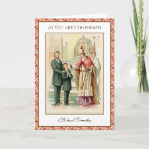 Religious Sacrament Confirmation Boy Catholic  Card