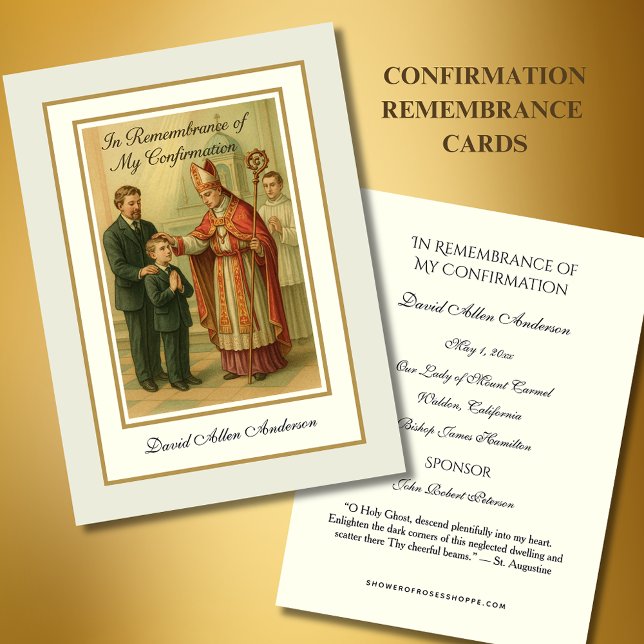 Religious Sacrament Confirmation Boy Holy Card -- (Creator Uploaded)