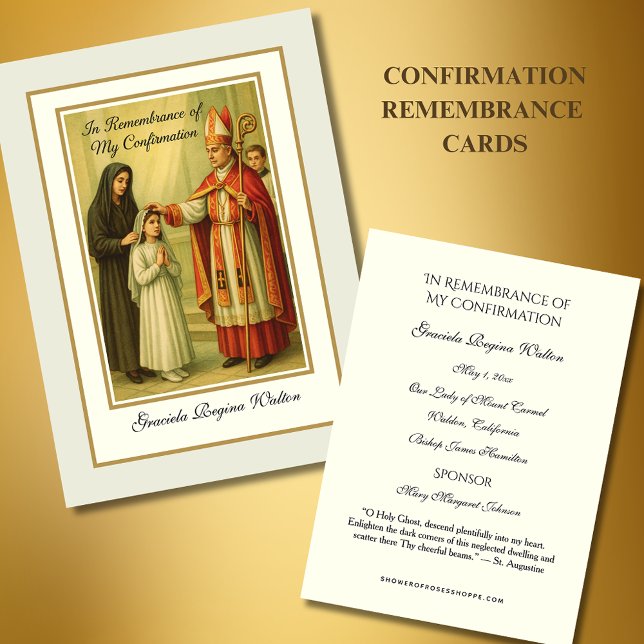Religious Sacrament Confirmation Girl Holy Card -- (Creator Uploaded)