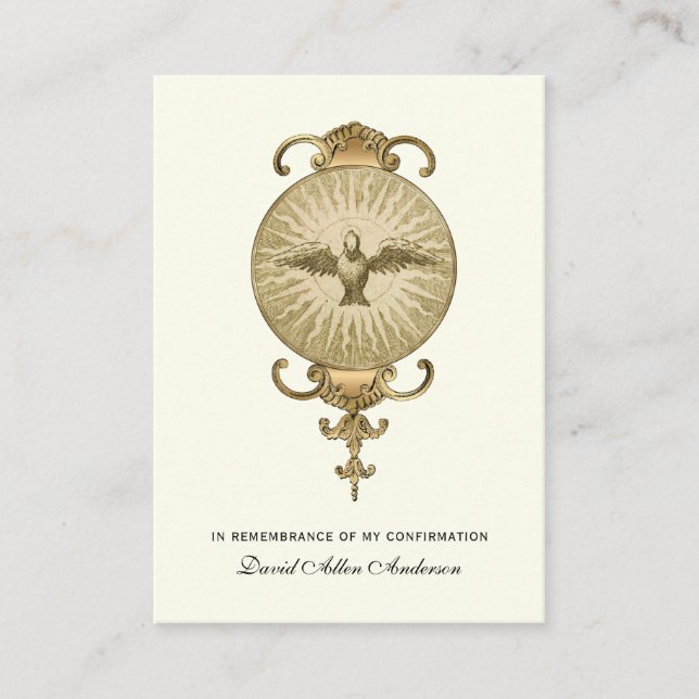Religious Sacrament Confirmation Holy Card -- (Front)
