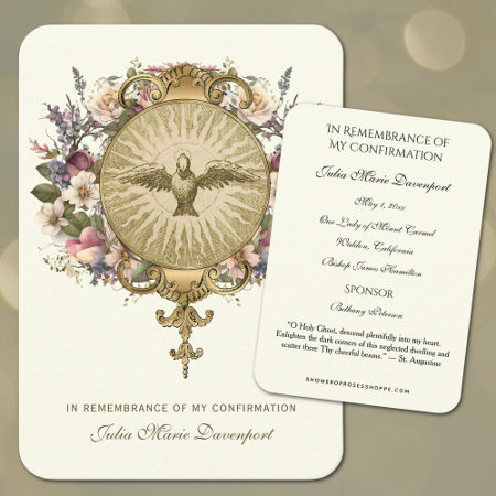 Religious Sacrament Confirmation Holy Card --