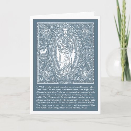 Religious Sacred Heart Jesus Catholic Prayer Card