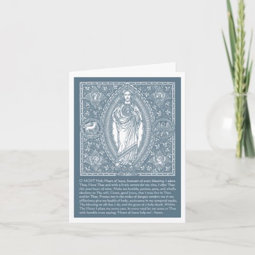 Religious Sacred Heart Jesus Catholic Prayer Card