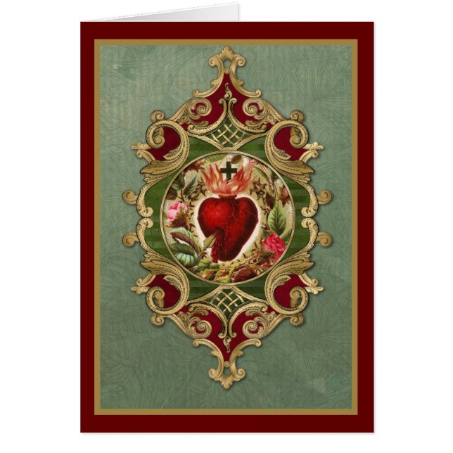 Religious Sacred Heart Jesus Catholic Prayer Cards (Front)