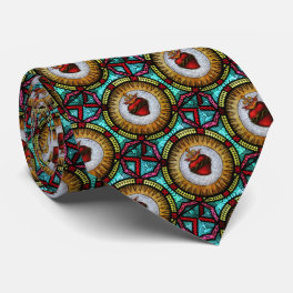 Religious Sacred Heart Jesus Stained Glass Neck Tie
