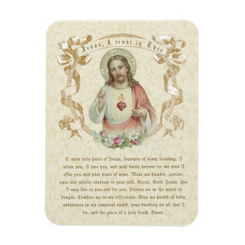 Religious Sacred Heart of Jesus Catholic Prayer Magnet