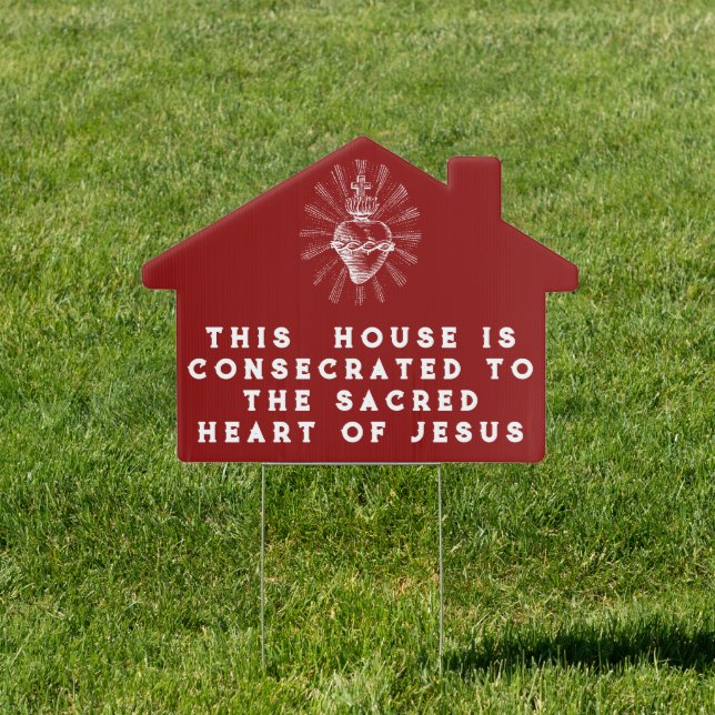 Religious Sacred Heart of Jesus Catholic Sign (Insitu)