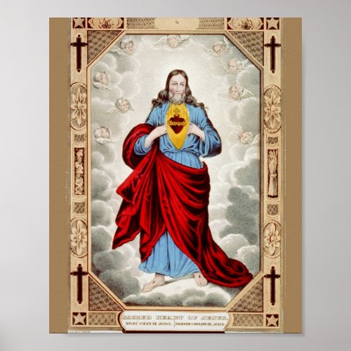 Religious Sacred Heart of_Jesus image Poster