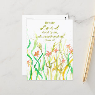 Religious Scripture 2 Timothy Wildflower Bouquet Postcard