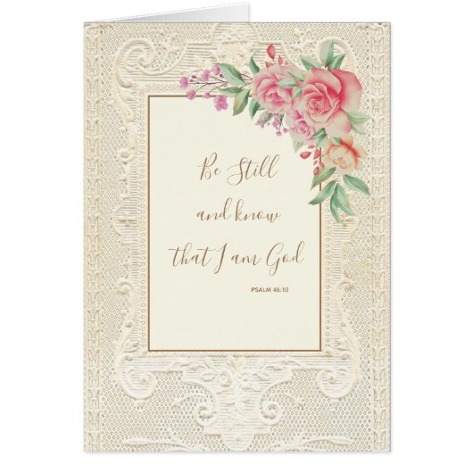 Religious Scripture Verse Be Still and Know Psalm Cards (Front)