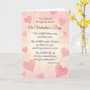 Religious Sister Nun Valentine Blessings Scripture Card