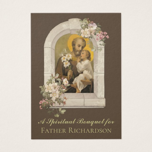 Religious Spiritual Bouquet Prayer Holy Card (Front)