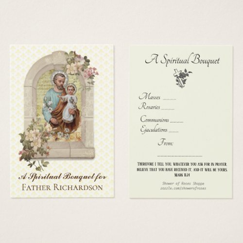 Religious Spiritual Bouquet Prayer Holy Card