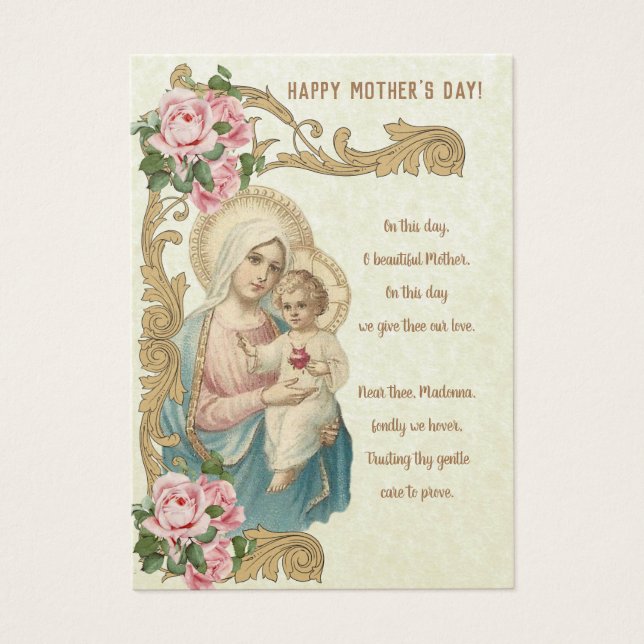 Religious Spiritual Bouquet Prayer Holy Card (Front)