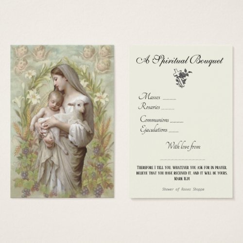 Religious Spiritual Bouquet Prayer Holy Card