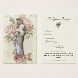 Religious Spiritual Bouquet Prayer Holy Card