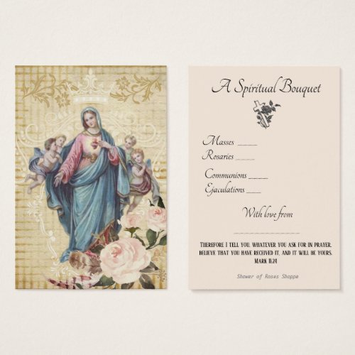 Religious Spiritual Bouquet Prayer Holy Card