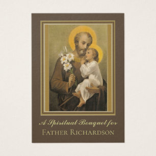 Religious Spiritual Bouquet Prayer Holy Card