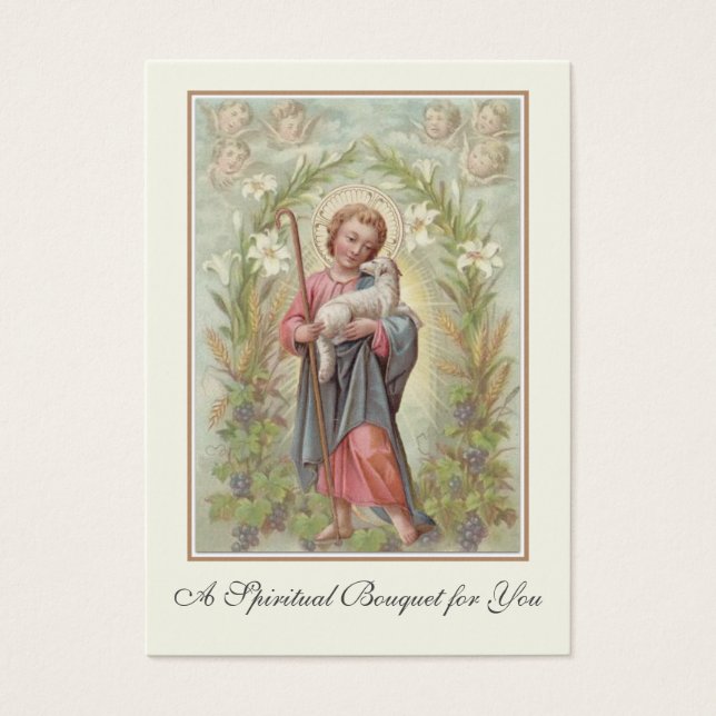 Religious Spiritual Bouquet Prayer Holy Card (Front)
