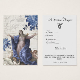 Religious Spiritual Bouquet Prayer Holy Card
