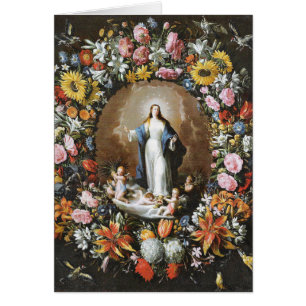 Religious Spiritual Bouquet Virgin Mary Prayer Cards