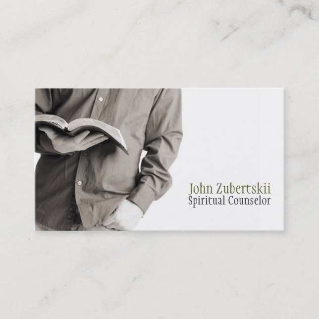Religious Spiritual Counselor Religion Pastor Business Card (Front)