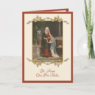 Religious St. Anne Blessed Virgin Mary Vintage Card