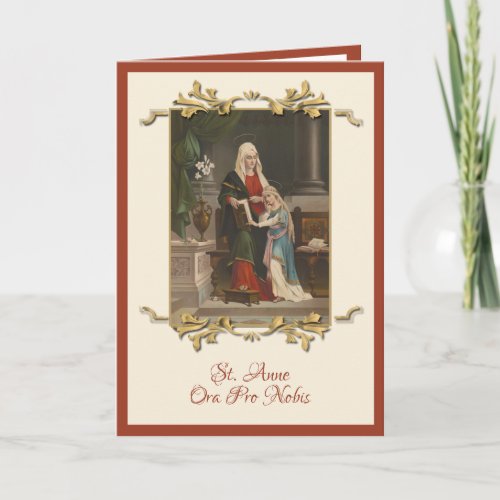 Religious St Anne Blessed Virgin Mary Vintage Card