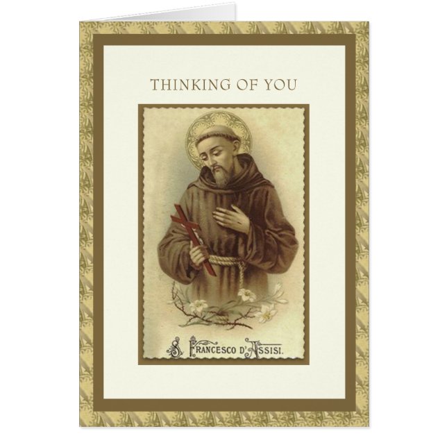 Religious St. Francis Saint of Animals Cards (Front)