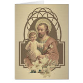 Religious St. Joseph Baby Jesus Gold Elegant (Front)