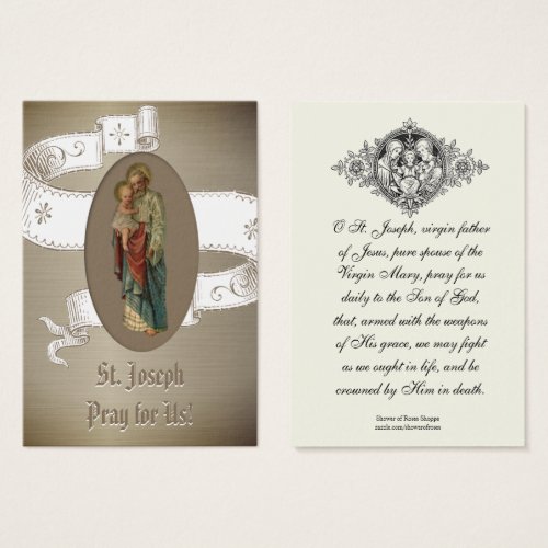 Religious St Joseph Catholic Prayer Holy Card