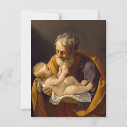 Religious St Joseph Christmas Note Card