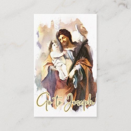 Religious St Joseph Jesus Prayer Memorare Business Card